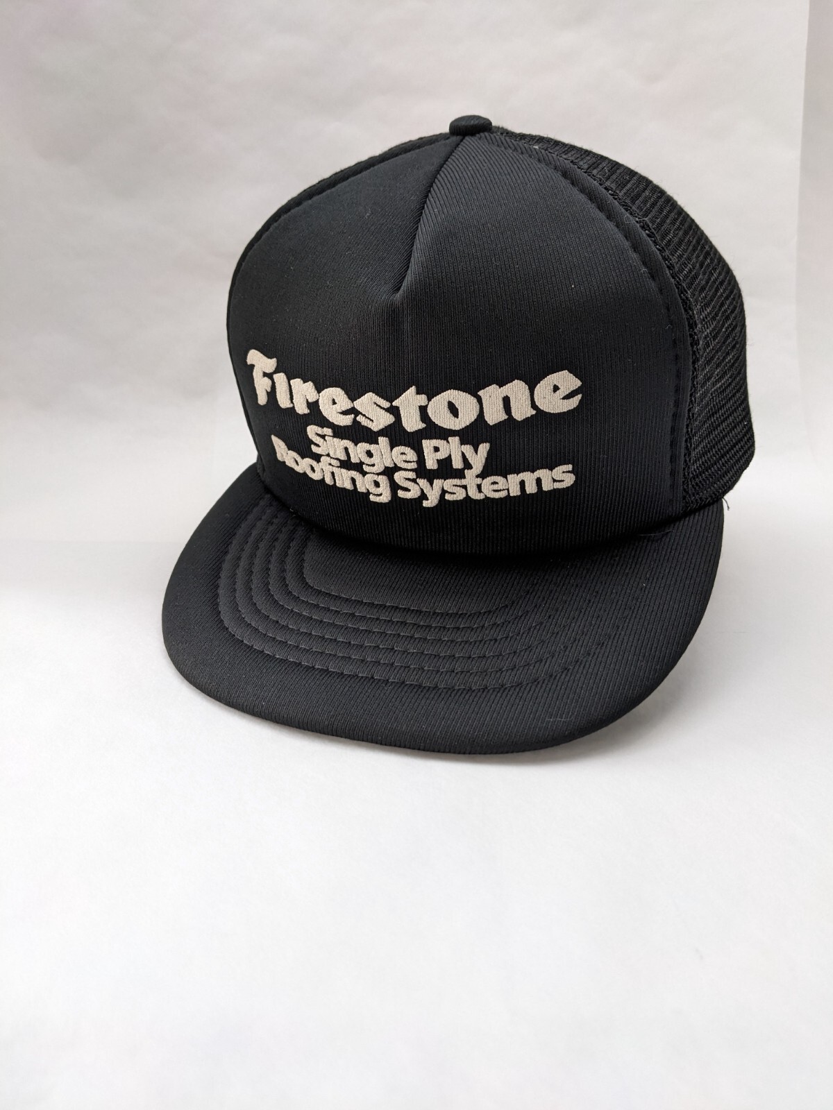 帽子 Firestone 80's Trucker Hat Made in USA Vintage Snapback Trucker Hat Firestone Employee United Way