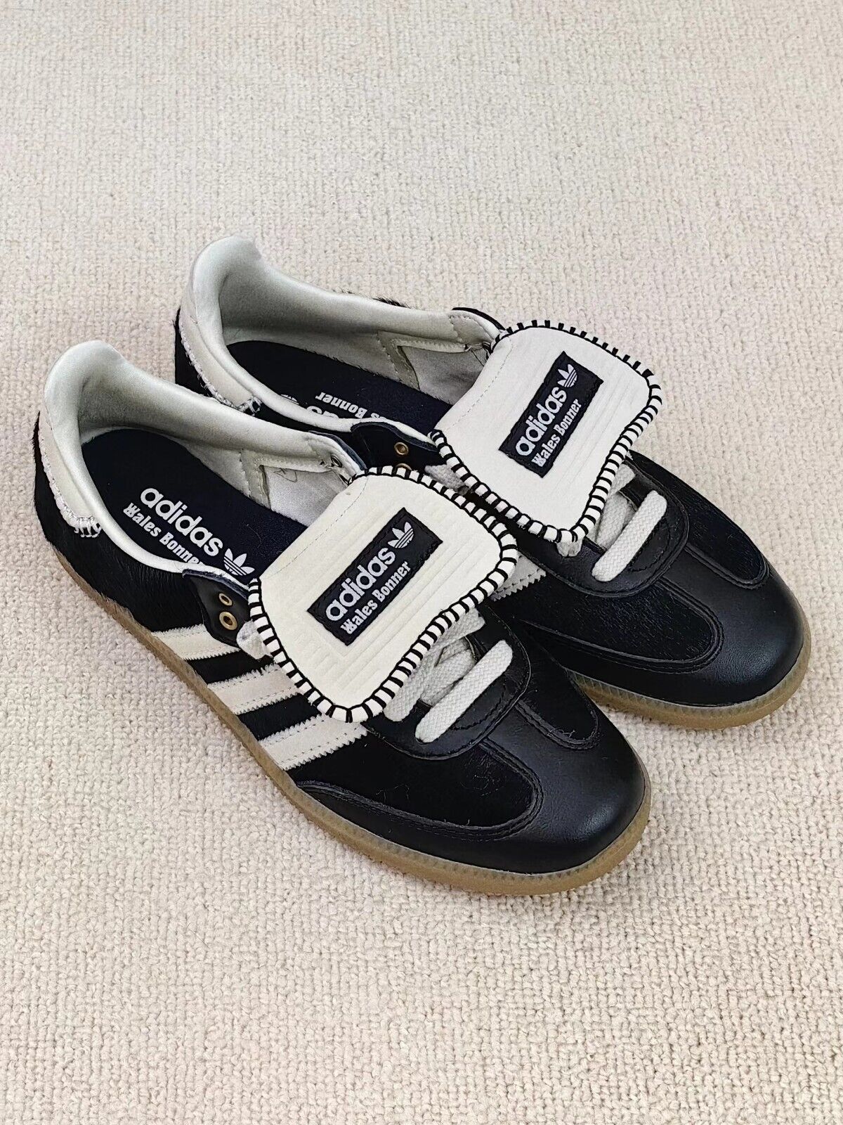 IE0580 Wales Bonner adidas Samba Pony Tonal Low Core Black IE0580 Wales Bonner adidas Samba Pony Tonal Low Core Black
