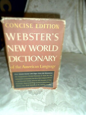 CONCISE EDITION WEBSTER S NEW WORLD DICTIONARY COPYRIGHT 1960