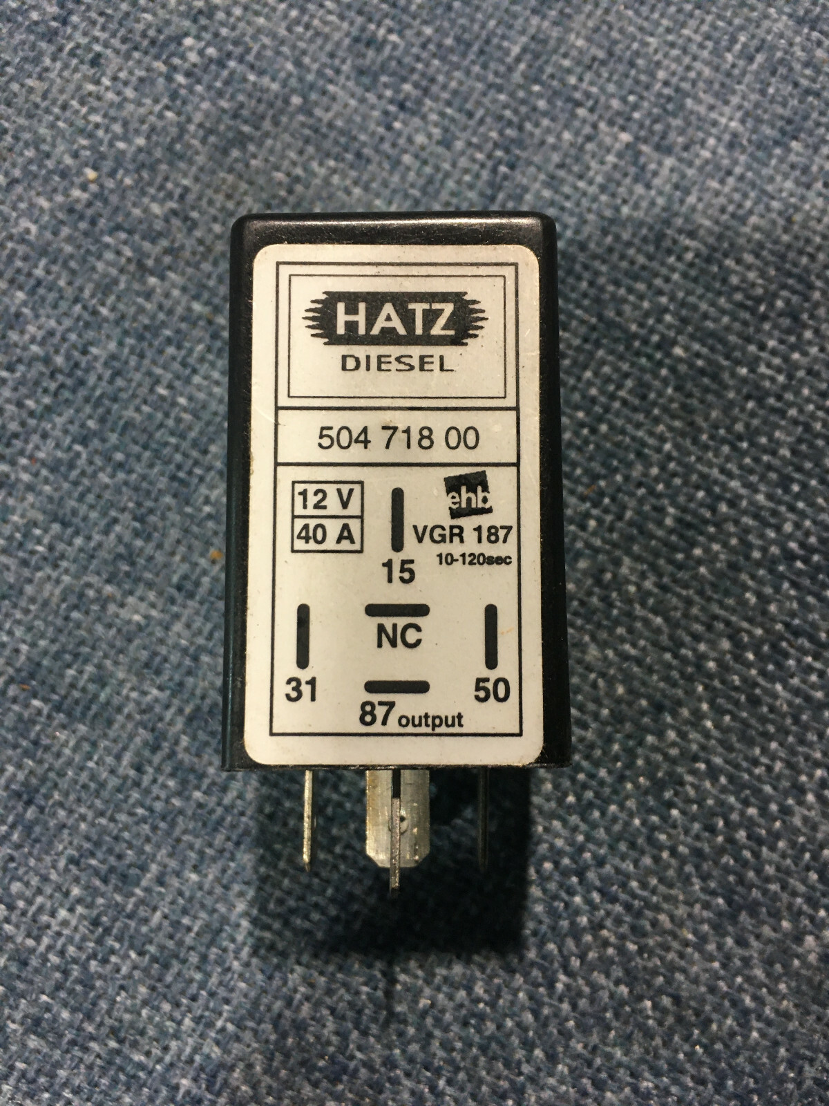 HATZ DIESEL 504 718 00 12V 40A VGR 187 10-120 SEC. | eBay