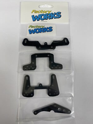 Factory Works VTG Kyosho Optima Mid Shock Tower, Brace, and Camber Link Set