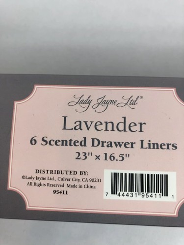 Lady Jayne Lavender Scented Drawer Liners - Gray and pink floral pattern