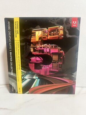 Adobe Creative Suite 5 Master Collection Student and Teacher Edition RARE!