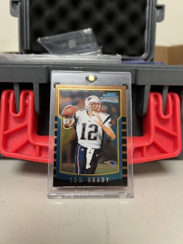 Tom Brady bowman chrome rookie card 2000. rookie card picture