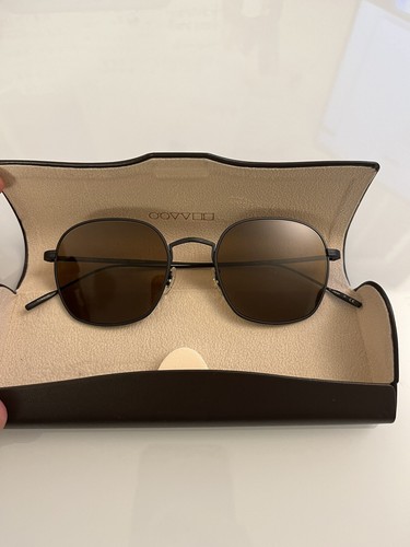 Pre-owned Oliver Peoples Ades Titanium Sun 50mm In True Brown Msrp$619 Aubrey Plaza's Fav