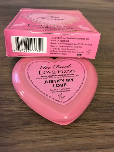 Too Faced Love Flush Long Lasting Blush ‘Justify My Love’ BNIB & FS!