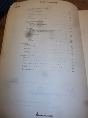 ALLIS-CHALMERS 6040 TRACTOR PART MANUAL~AC 6040 TRACTOR PART CATALOG~ORIG!!~1974