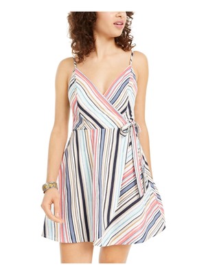 БЕЗМОЛВНЫЙ женский белый галстук-спагетти на молнии с V-образным вырезом и расклешенным платьем M