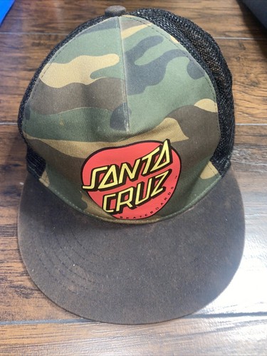 Santa Cruz CLASSIC DOT Skateboard Green Camo Snapback