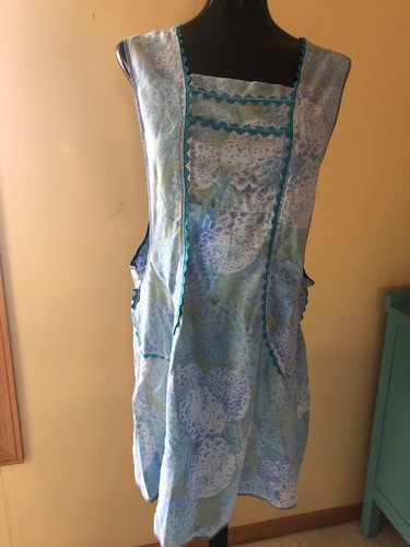 Vintage Lot of 3 Bib Smock Aprons Handmade 1950s - 60s Rick Rack Pockets