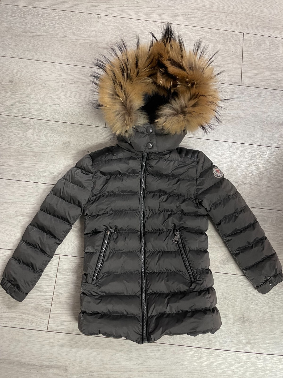 Moncler Kids Girl Down Jacket 116 cm 6 Years Hood Real Fur Moncler Kids Girl Down Jacket 116 cm 6 Years Hood Real Fur