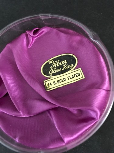 Vintage ABON 14K Gold Plated Floral Design Glove Ring Holder - Purse Attachment