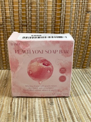 Peach Yoni Soap Bar Natural PH-Balanced Cleansing Odor Control 3.53 oz