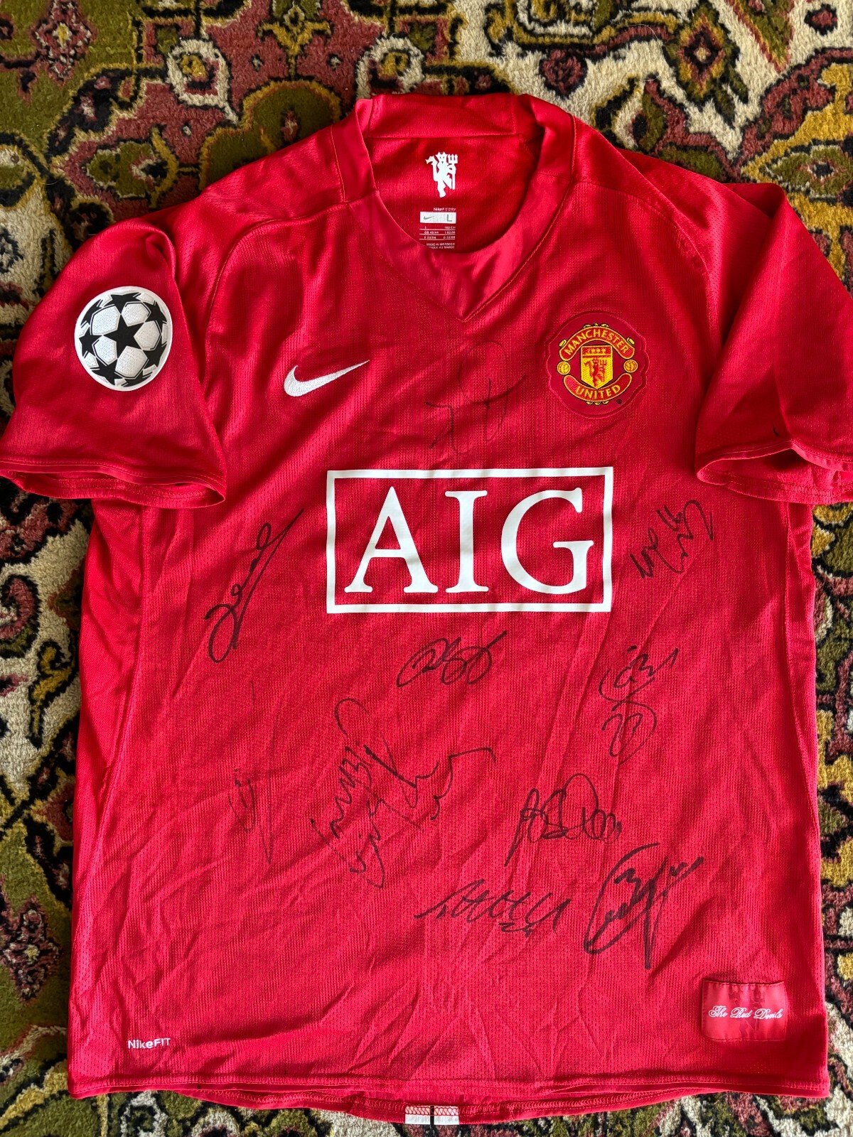 MANCHESTER UNITED 2008 UCL SIGNED AUTOGRAPH 7 JERSEY RONALDO MANCHESTER UNITED 2008 UCL SIGNED AUTOGRAPH 7 JERSEY RONALDO