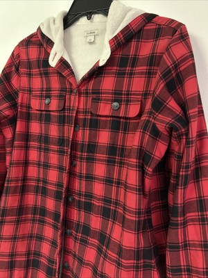 VTG LL BEAN Wms Fleece-Lined Flannel 