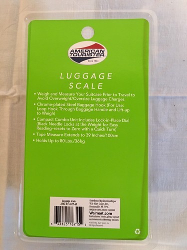 Luggage Scale American Tourister Portable Compact Size Manual Travel Scale NEW