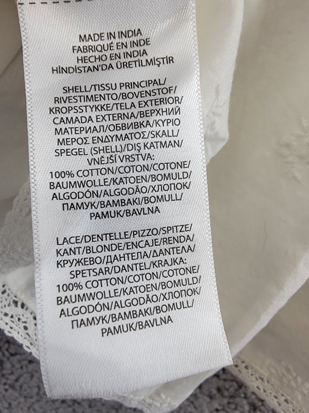 Ralph Lauren Embroidered Voile Top Girls' 6 White Collared Ruffled Button Back - Picture 14 of 17