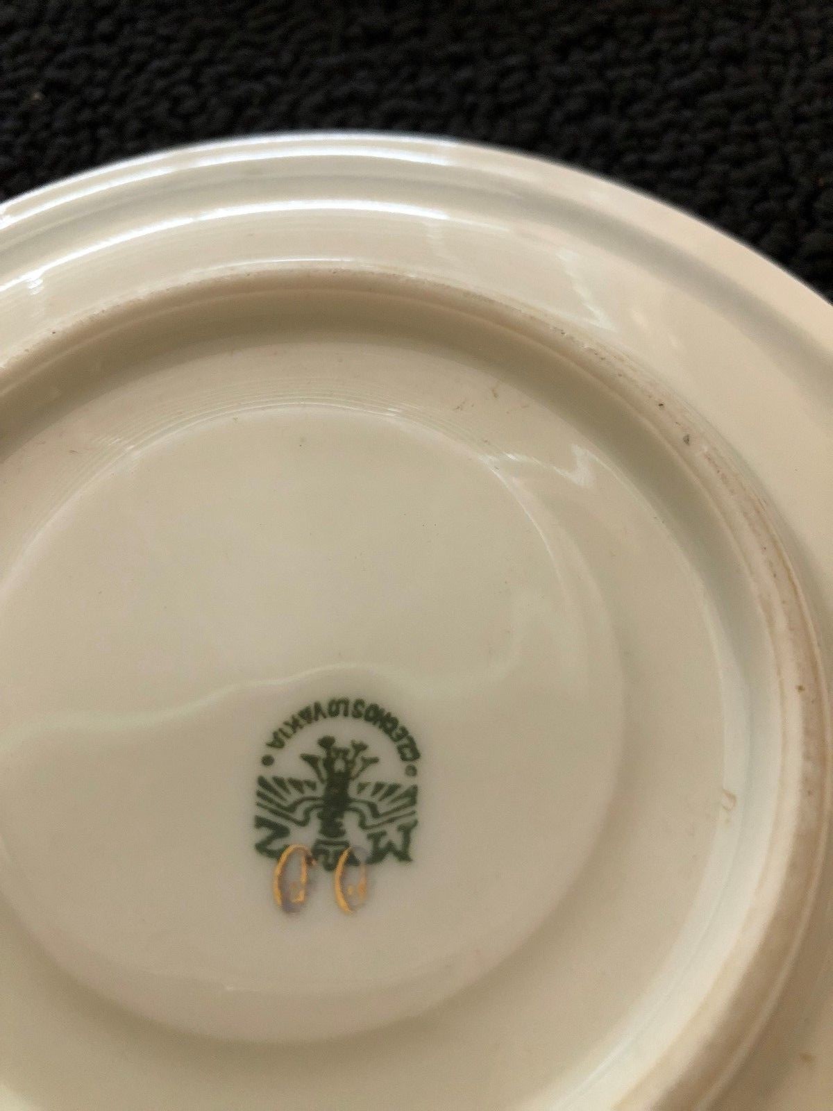 Czechoslovakia China Design # 23458  set of 4 saucers pre-owned