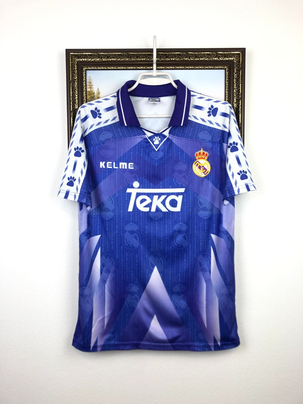 Real Madrid Away football shirt 1996 Soccer Jersey Mens