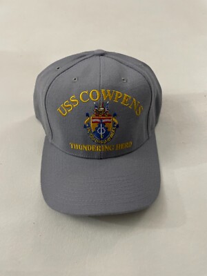 New The Corps USS Cowpens ATTT Light Gray Baseball Cap One Size.