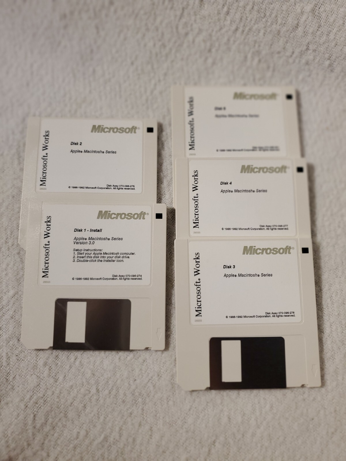 seri Vtg 1992 Microsoft Works 3.0 Macintosh Computer Software 3.5