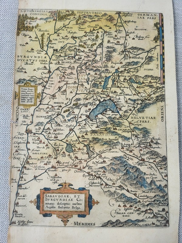 Sabaudiae Et Burgundiae Comitatus Abraham Ortelius Carte Environ 1580. France