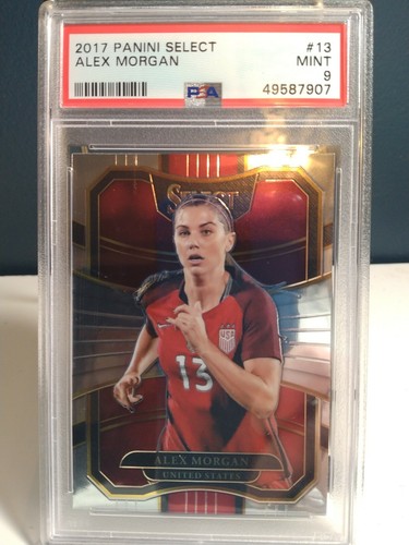 Mint 2017 Panini Select Alex Morgan #13. PSA 9 Team USA
