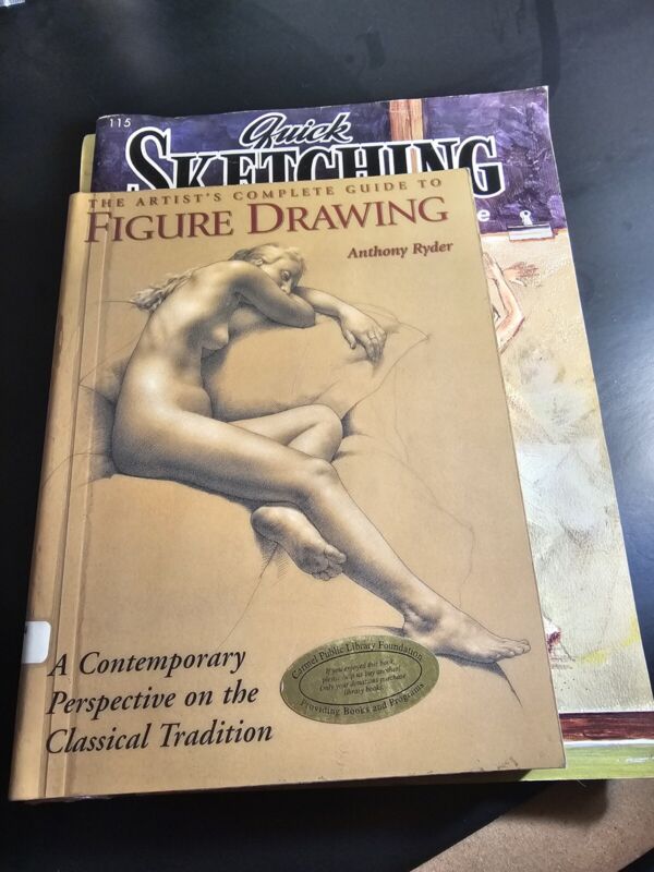 Lot of 4 Learn to Draw Books Basic Art Instruction HUMAN FIGURES, ANATOMY,NUDES