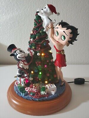 Betty Boop Pudgy and Bimbo Lighted Christmas Tree, Danbury Mint. Sell As is