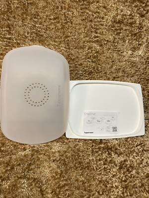 Tupperware CheeSmart Low Rectangular Cheese Smart Container Keeper White New