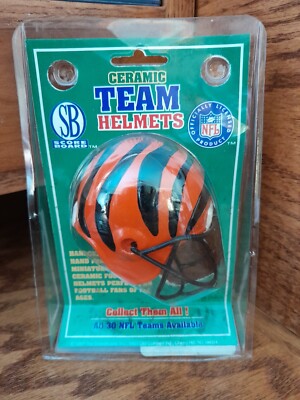 CINCINNATI BENGALS 1997 CERAMIC HAND PAINTED TEAM HELMET - SCORE BOARD INC