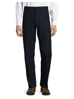 

CALVIN KLEIN Mens Blue Flat Front, Slim Fit Stretch Pants, Синий, 40ZB903