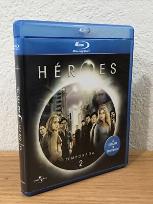 Heroes: Season Two 2 (Blu-Ray, 2010) Temporada Spanish English Español 4-Discs