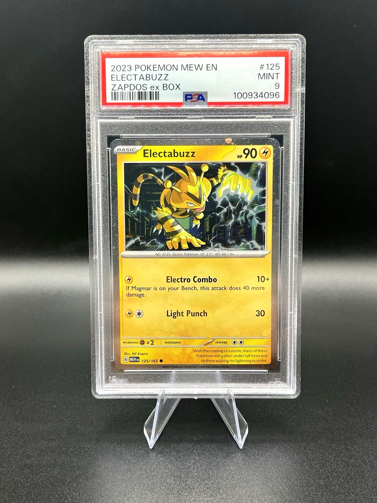 ELECTABUZZ 125/165 COSMO PROMO ZAPDOS EX BOX 2023 POKEMON