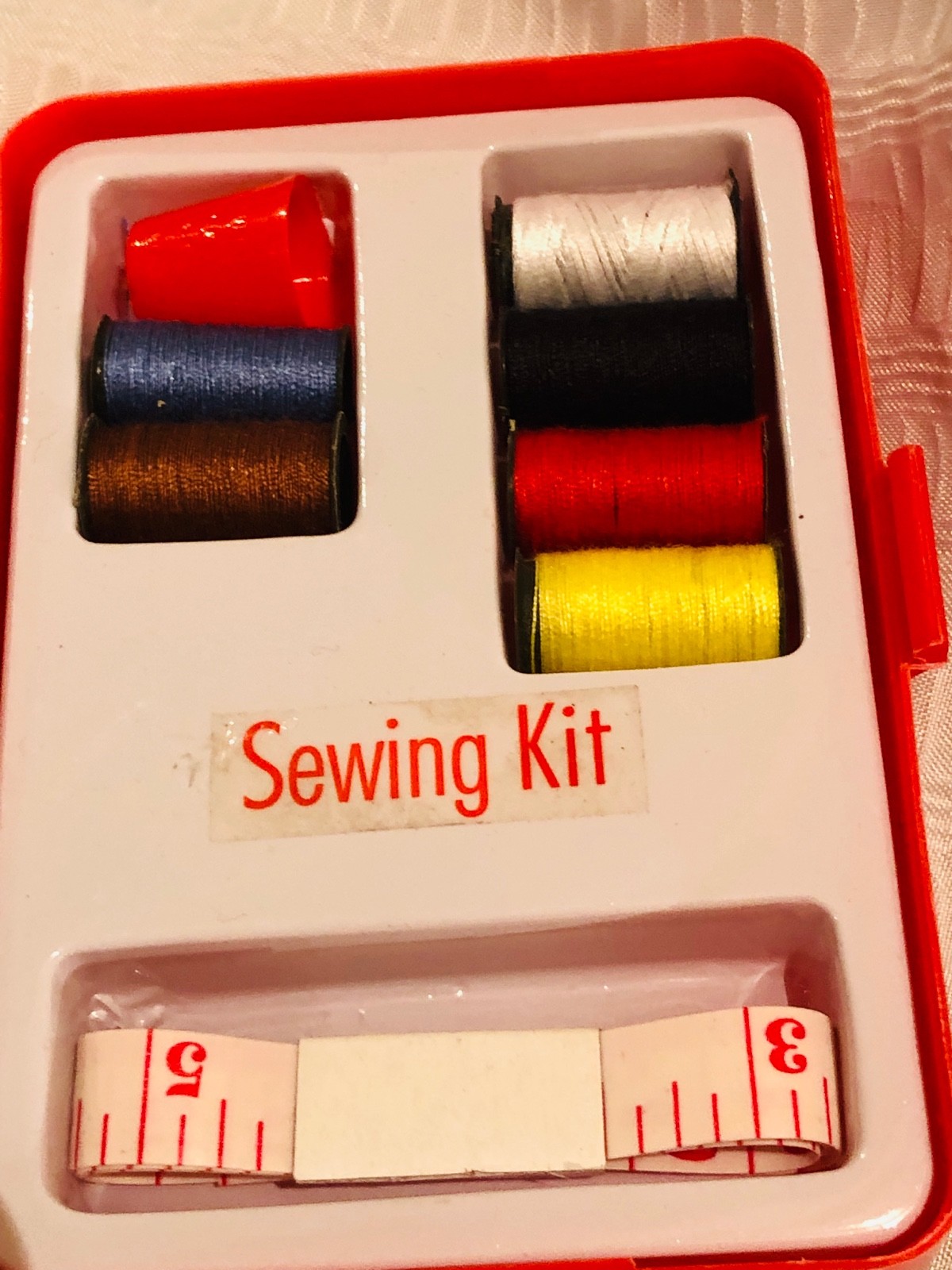 Sewing Travel Kit Color Thread, Scissors, Buttons, Needles, Safety Pins,Thimble