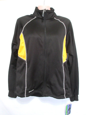 NWT Holloway Women Track Jacket Black Zip Pockets ''Dry Excel'' Size M
