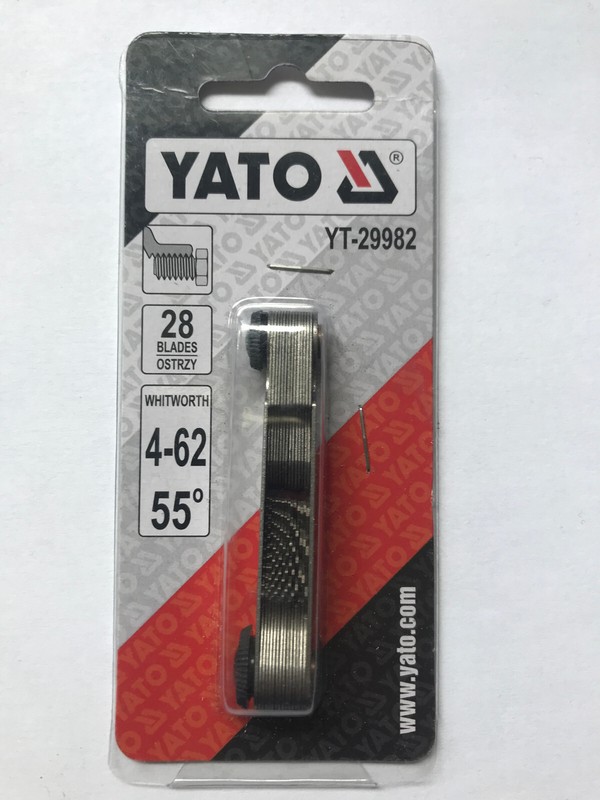 Yato Gewindelehre Gewinde Messlehre Gewindestahllehre Federstahl Yt-29982