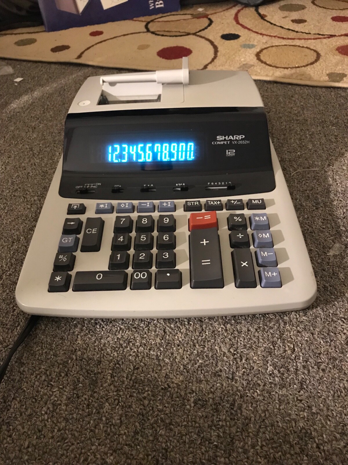 SHARP COMPET VX-2652H PRINTING CALCULATOR GOOD CONDITION +LAPTOP COOLING STAND