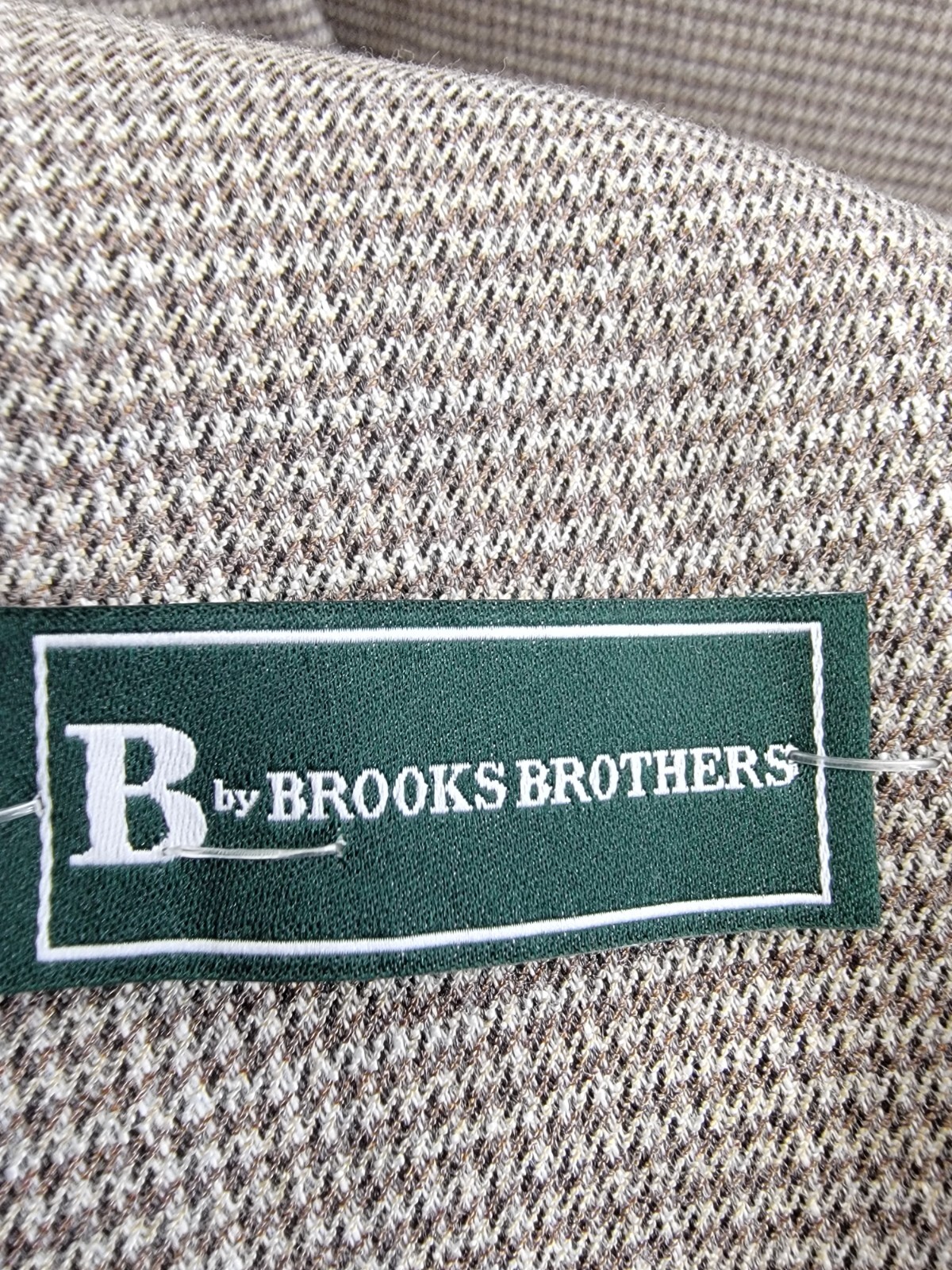 B By Brooks Brothers Classic Stretch Suit Jacket Big Boys 16R Brown/Cream L/S - Picture 17 of 18