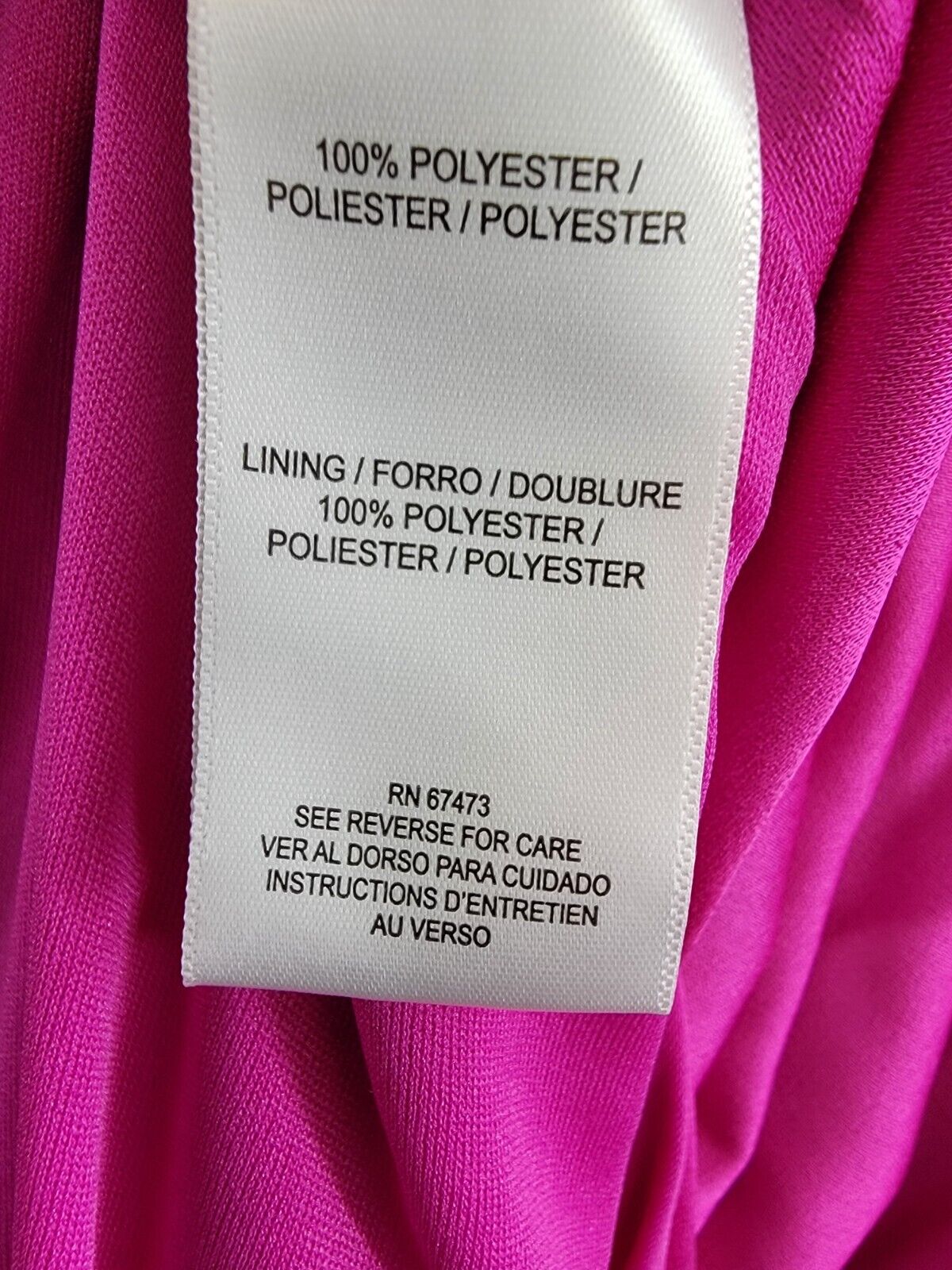 Taylor Asymmetric Sleeveless Satin Gown Women's 10 Magenta Back Zip Closure - Picture 13 of 17