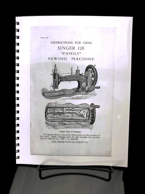 Singer 12K Family Sewing Machine Instructions User Guide Manual Reprint COPY