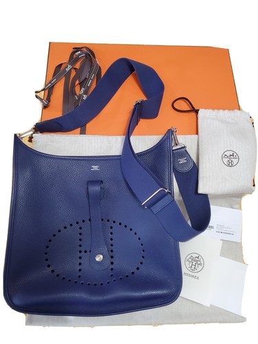 【HERMES】Evelyne III 29 エブリン バッグ PM new bleu jean Hermès Evelyne 29 Taurillon Clemence New Bleu Jean | SACLÀB