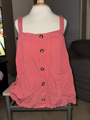 New With Tag Woman s Express Flowy Summer Button Top Size Large