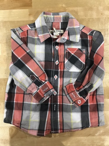 GUC Lot Of 7 Long Sleeve Boys Button Up Shirts Size 18 Months