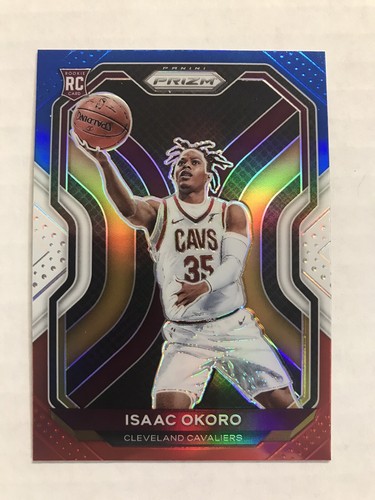 2020-21 Prizm Isaac Okoro #298 Red White & Blue Parallel RC