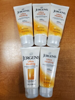 5 Pack: Jergens Body Lotion Ultra Healing Moisturizer Travel Size 2 oz. ea. W5D