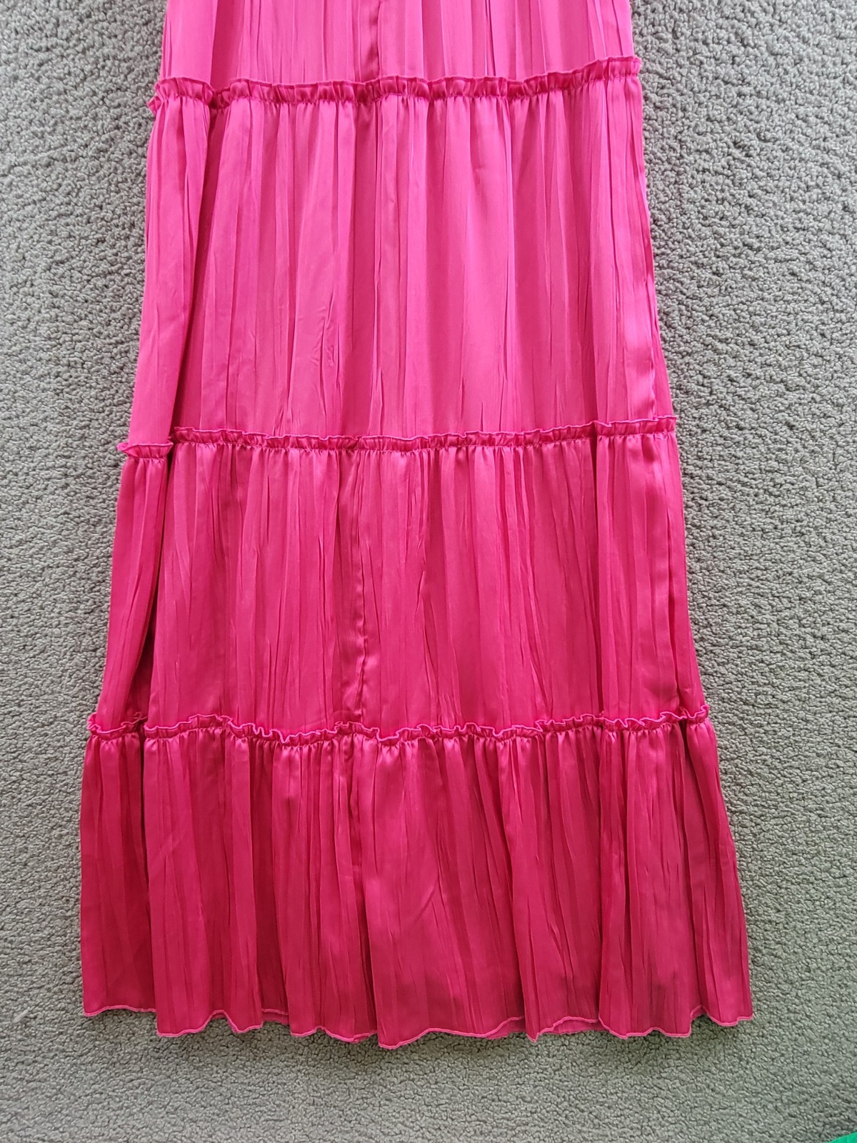 AQUA Formal Pleated Cutout A-Line Dress Women's 0 Pink Back Zipper Closure - Picture 15 of 19