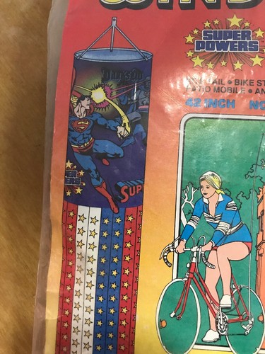 1985 MIP Superman vs Darkseid WINDSOCK Super Powers DC comic Hi-Flier SEALED