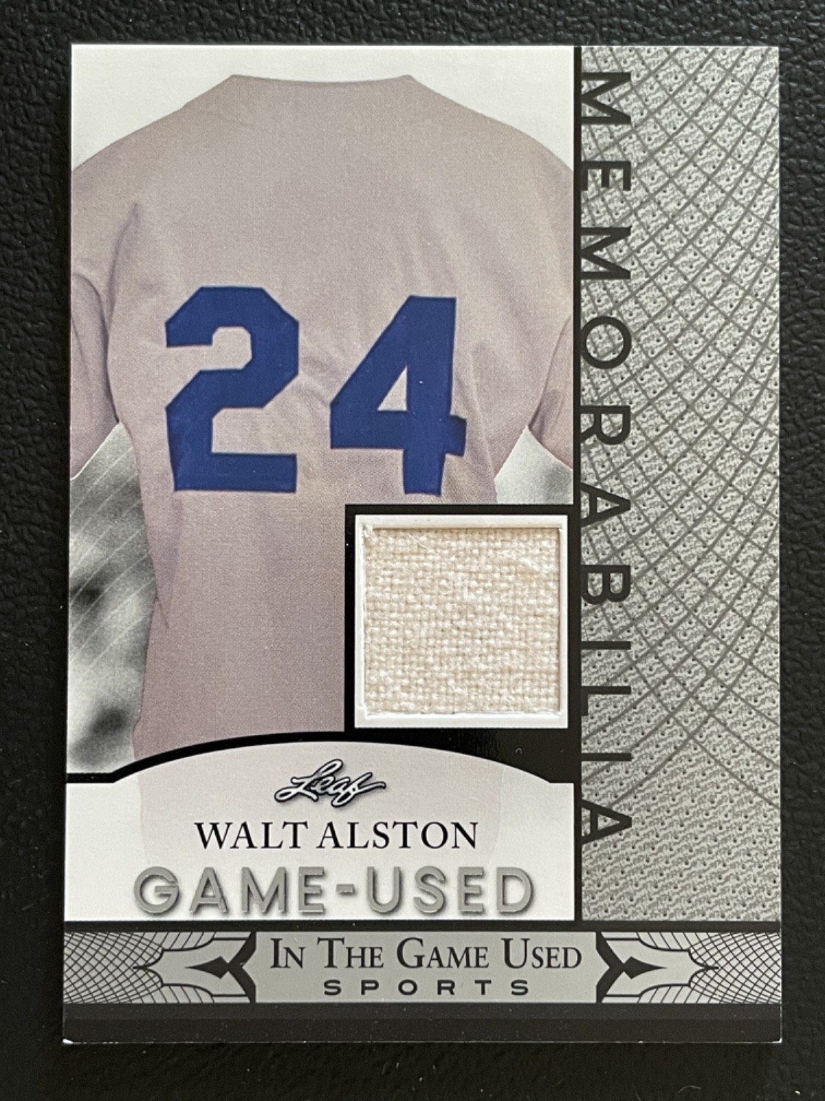 2024 Leaf In The Game Used Memorabilia Silver Walt Alston Jersey
