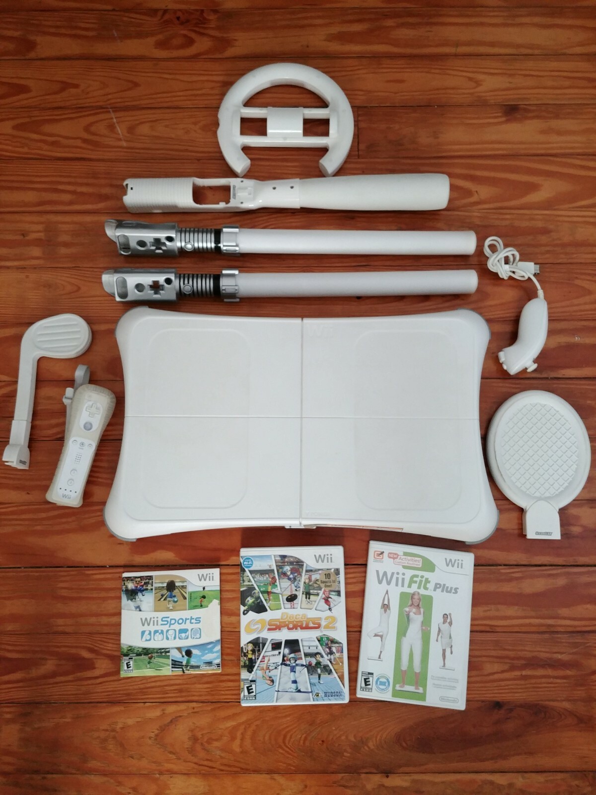 Lot Wii Fit Plus Balance Board Fitness Sports Games